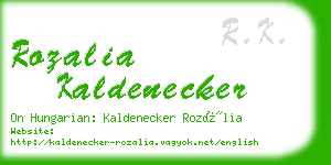 rozalia kaldenecker business card